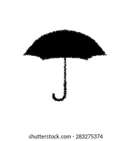 Umbrella  - black vector icon