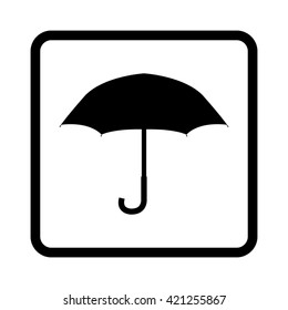 Umbrella  - black vector icon