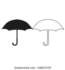 Umbrella  - black vector icon