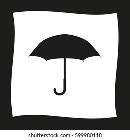 Umbrella  - black vector icon