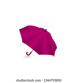 Umbrella Blcak Rain Vector Template Design Illustration