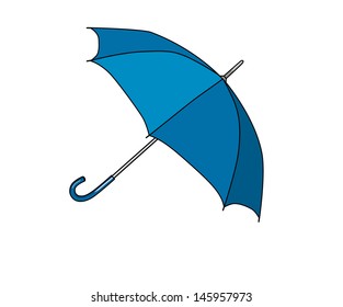 Umbrella blue