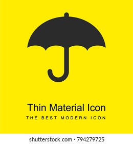 Umbrella bright yellow material minimal icon or logo design