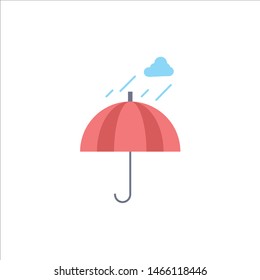 Umbrella, camping, rain, safety, weather Flat Color Icon Vector. Vector Icon Template background