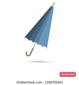 Umbrella cane color flat icon