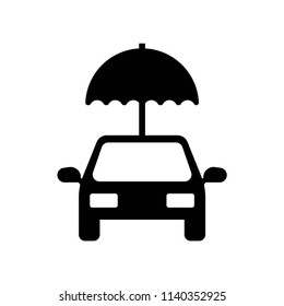 Umbrella Car icon vector icon. Simple element illustration. Umbrella Car symbol design. Can be used for web and mobile.