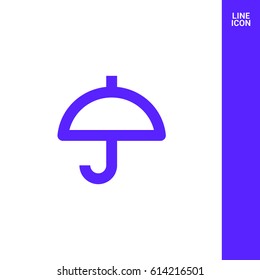 Umbrella care line vector icon