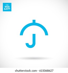 Umbrella care line vector icon