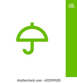 Umbrella care line vector icon