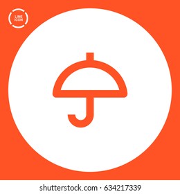Umbrella care line vector icon