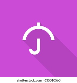 Umbrella care line vector icon