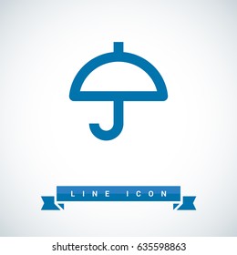 Umbrella care line vector icon