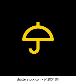 Umbrella care line vector icon