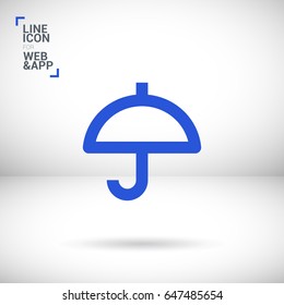 Umbrella care line vector icon