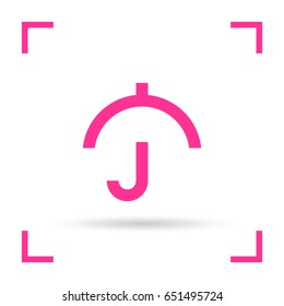 Umbrella care line vector icon