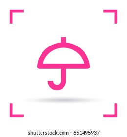 Umbrella care line vector icon