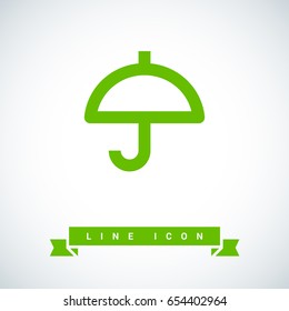 Umbrella care line vector icon