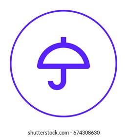 Umbrella care line vector icon