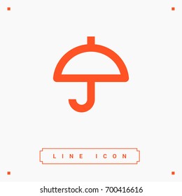Umbrella care line vector icon