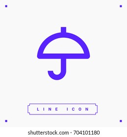 Umbrella care line vector icon