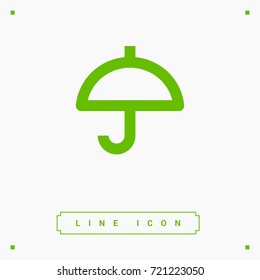 Umbrella care line vector icon