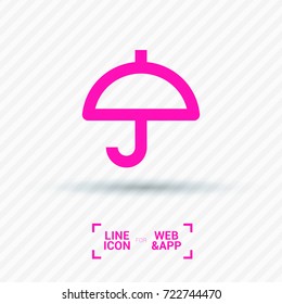 Umbrella care line vector icon