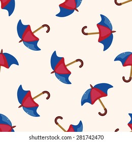 Umbrella , cartoon seamless pattern background