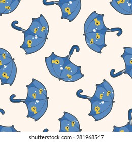 Umbrella , cartoon seamless pattern background