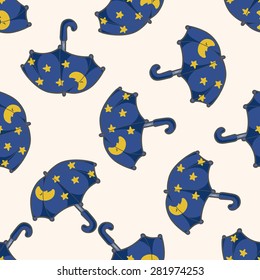 Umbrella , cartoon seamless pattern background