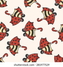 Umbrella , cartoon seamless pattern background