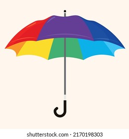 Umbrella Cartoon Vector Illustration, Summer Icon