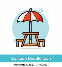 umbrella chair doodle