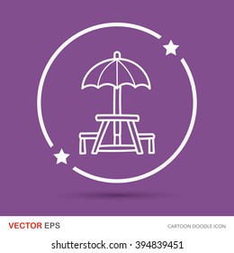 umbrella chair doodle