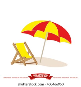 umbrella chair icon