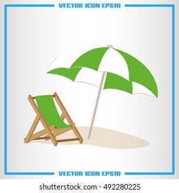 umbrella chair icon vector illustration eps10