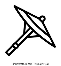 umbrella chinese line icon vector. umbrella chinese sign. isolated contour symbol black illustration