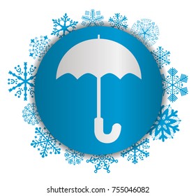 umbrella christmas icon