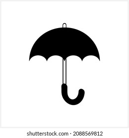 Umbrella clip art isolated. Logo autumn icon. Weather vector stock illustration. EPS 10