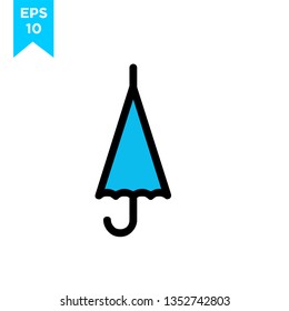umbrella closed outline icon. linear style sign for mobile concept and web design. umbrella simple line vector icon. Symbol, logo illustration. Pixel perfect vector graphics