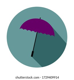 Umbrella closeup. umbrella icon isolated on background