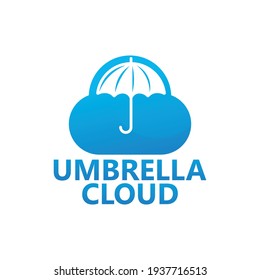 Umbrella cloud logo template design