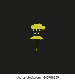 umbrella, cloud, rain, icon