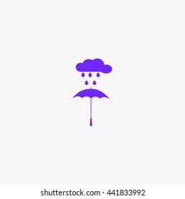 umbrella, cloud, rain, icon