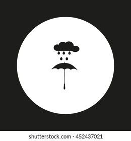 umbrella, cloud, rain, icon