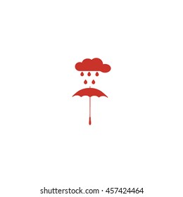 umbrella, cloud, rain, icon