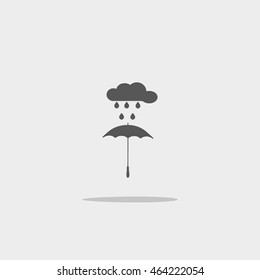 umbrella, cloud, rain, icon