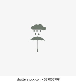 umbrella, cloud, rain, icon