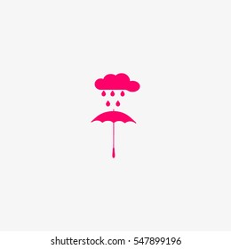 umbrella, cloud, rain, icon