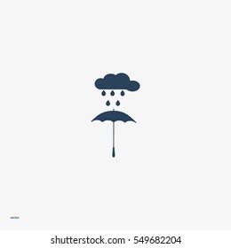 umbrella, cloud, rain, icon