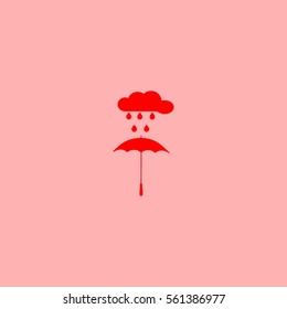 umbrella, cloud, rain, icon